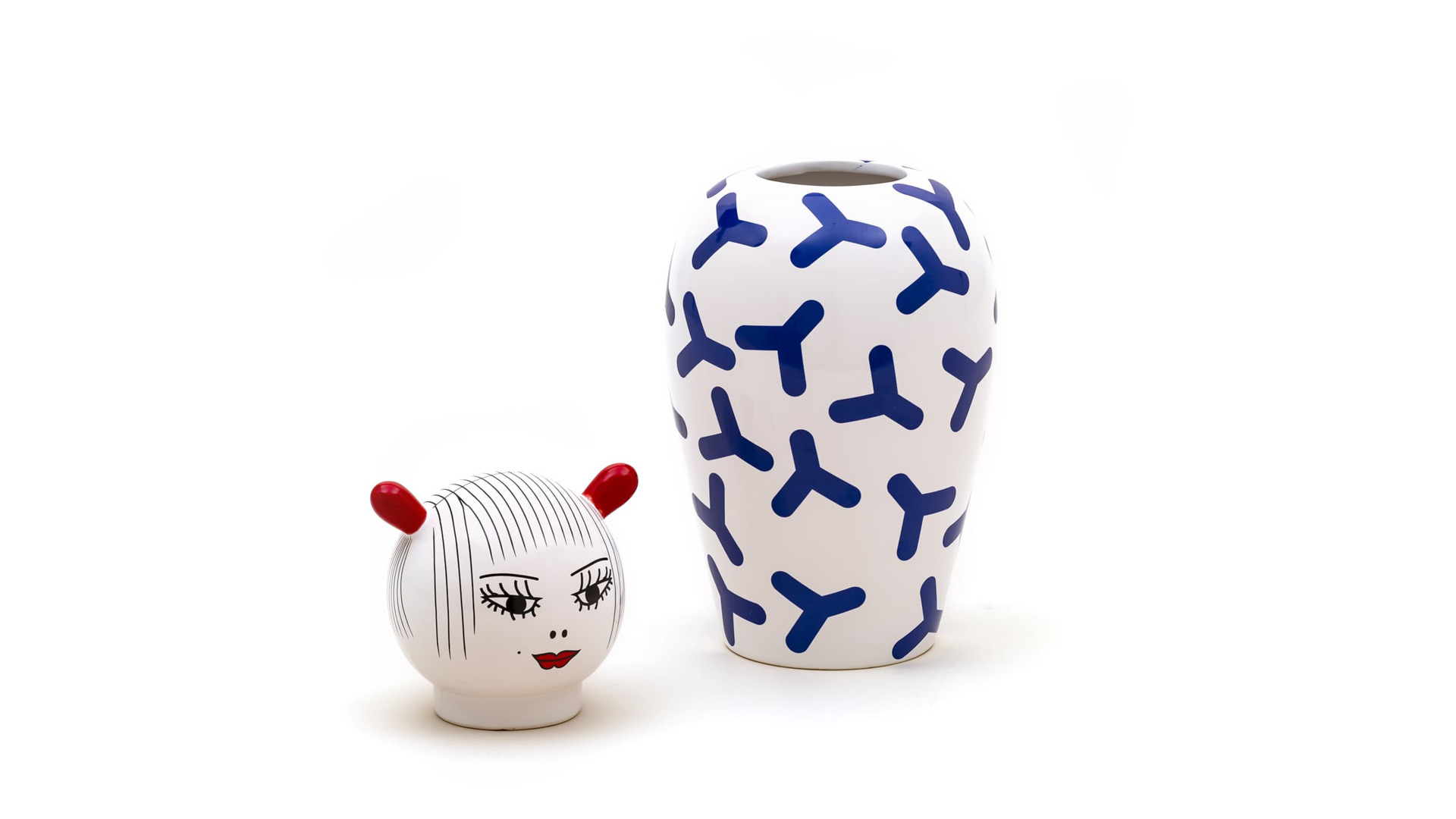 10647360 Seletti Ваза с крышкой Seletti "Кимоно.Зои" 15,5см Фарфор  - Вид №1