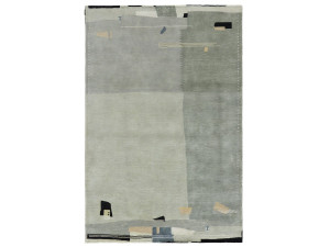 Шерстяной ковер ручной работы с прямоугольным рисунком