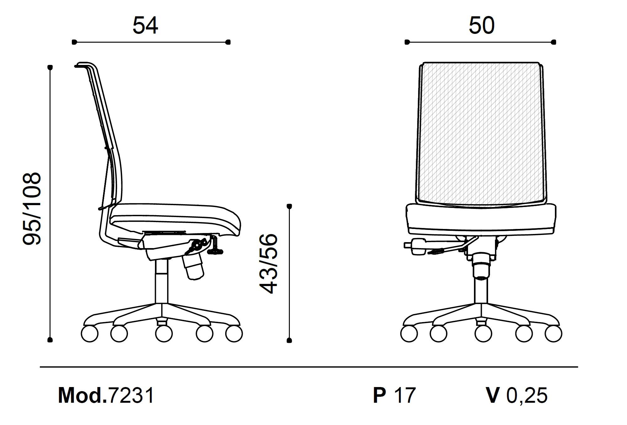 Сетчатое вращающееся офисное кресло Ares Line Zero7 ARCH-00135706 - Вид №2