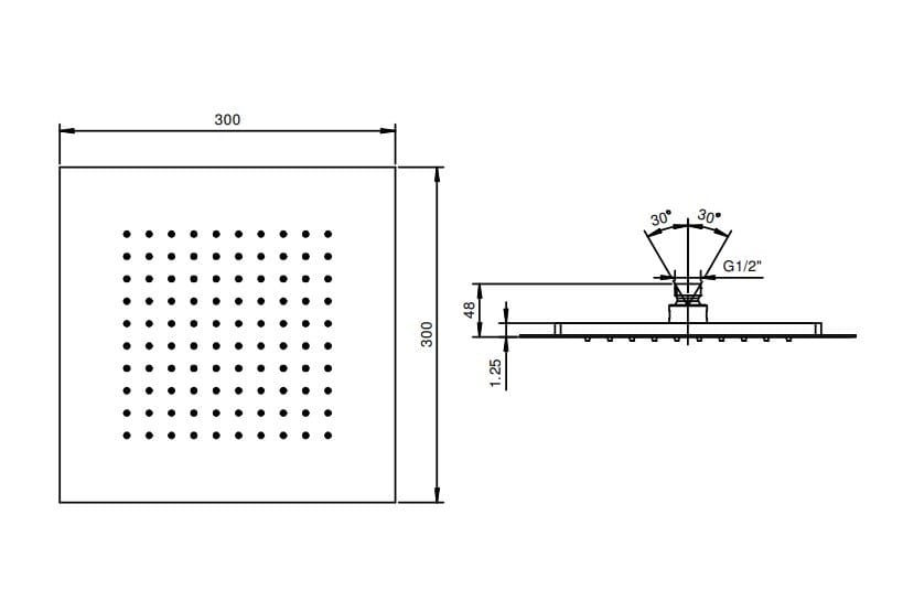 Насадка для душа с дождевой насадкой Fantini Rubinetti 8112+8039 ARCH-00039299 - Вид №2