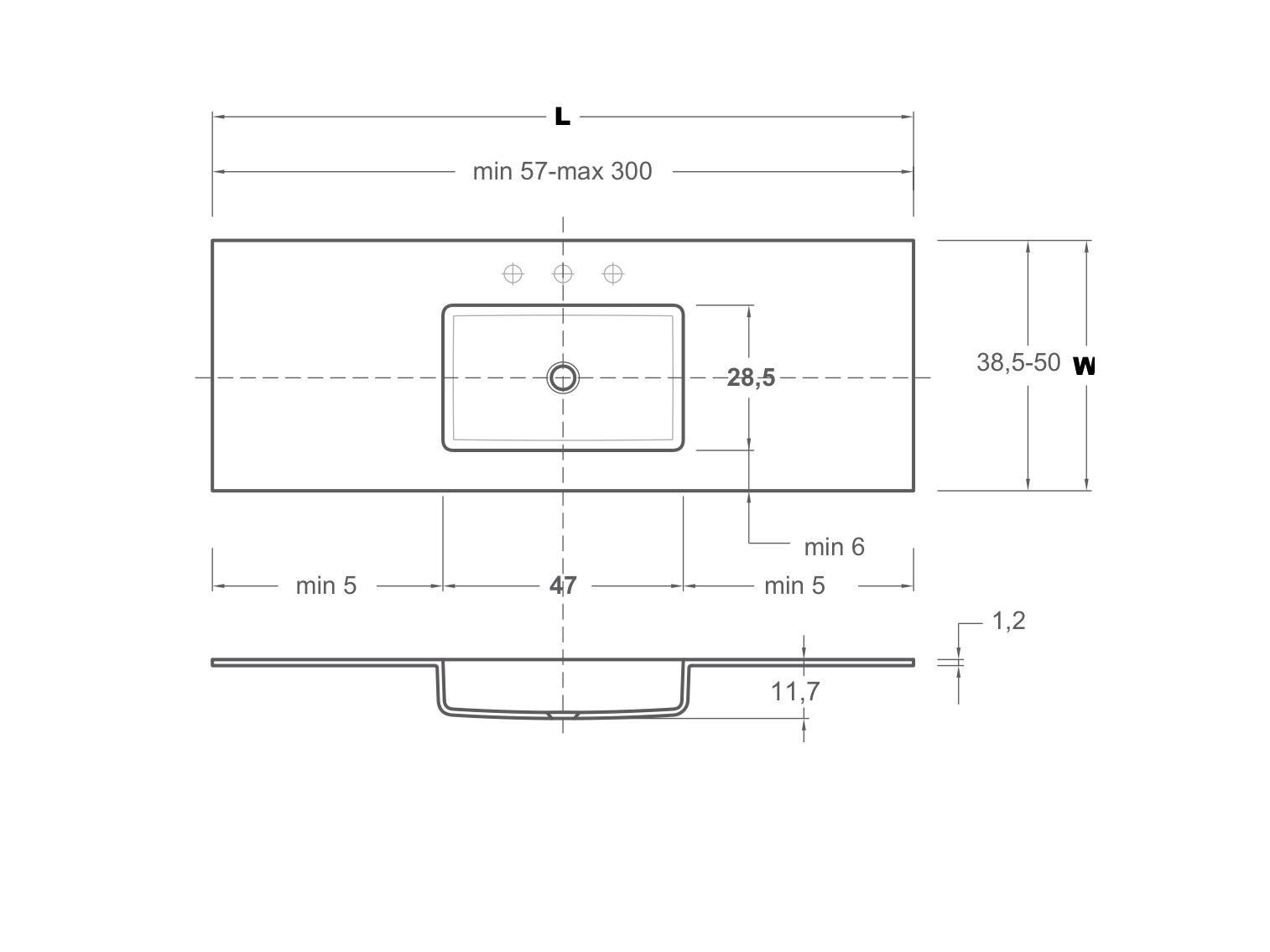 Столешница со встроенной раковиной Inbani H2 ARCH-00051906 - Вид №2
