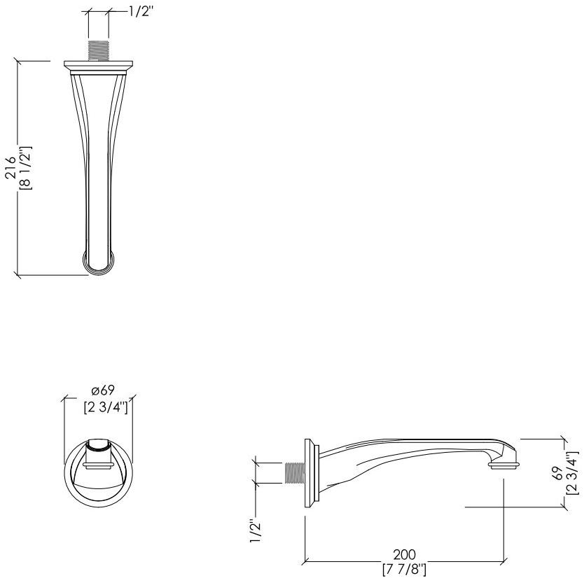 Devon&Devon Стенной излив Manhattan Mnhtb411nk - Вид №1