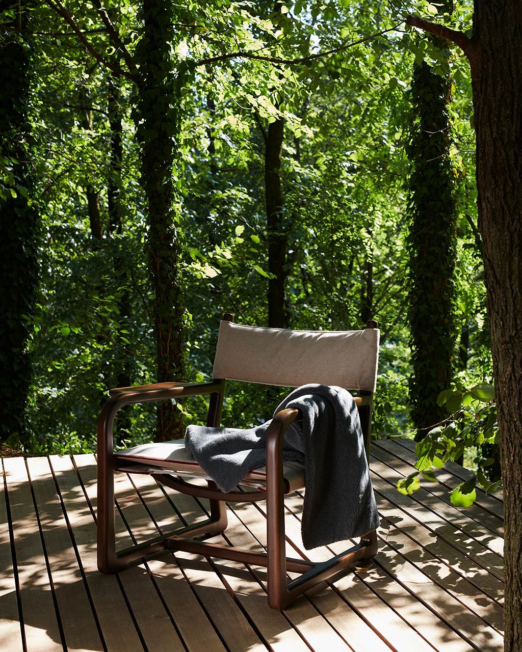 Садовое кресло из красного дерева и ткани с подлокотниками Exteta Loro Piana Interiors, Delight Chairs St. Moritz от Exteta ARCH-00083542 - Вид №7