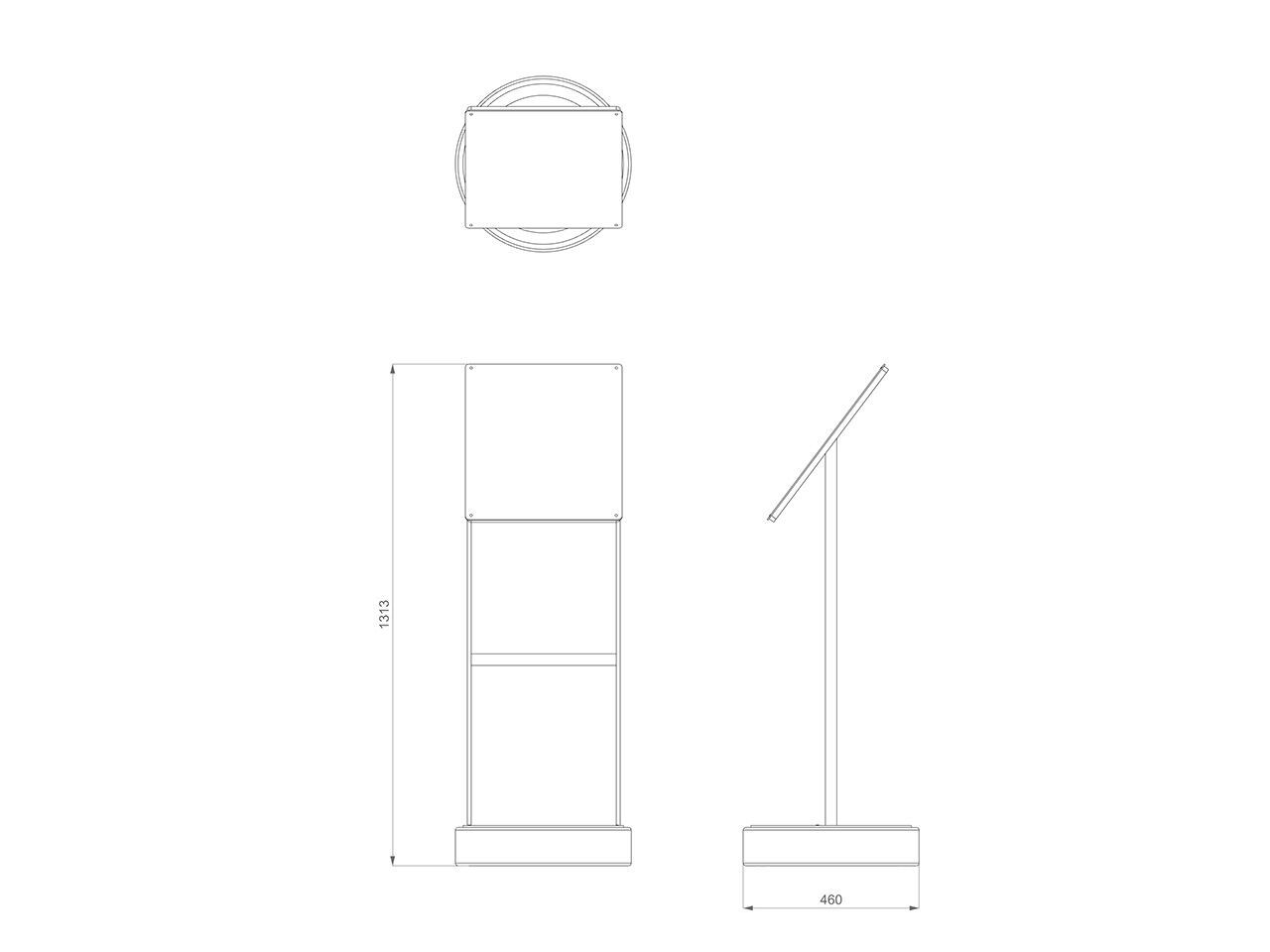 Оцинкованная сталь общественное пространство пюпитр Lazzari VIRGILIO ARCH-00058469 - Вид №2