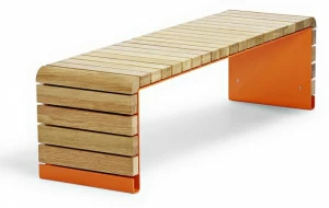 VESTRE Скамья из стали и дерева без спинки