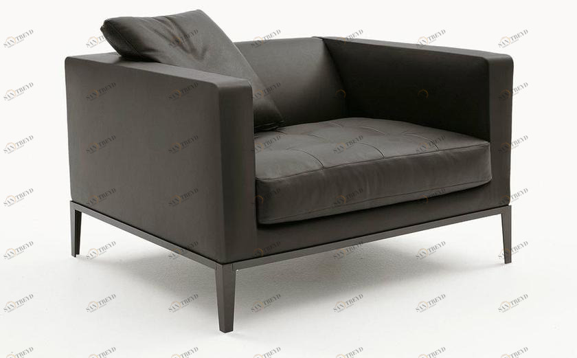 Maxalto Мягкое кожаное кресло с подлокотниками Simpliciter sun-id-1434357