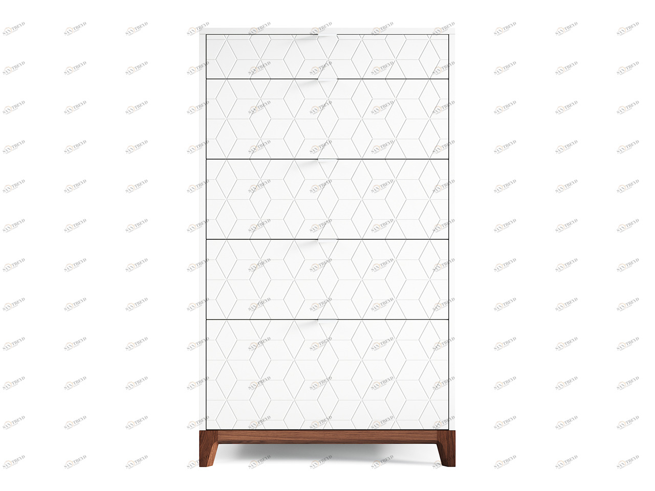 Комод высокий молочный "Гравировка 3" Case THE IDEA ДИЗАЙНЕРСКИЕ 209975 Белый 