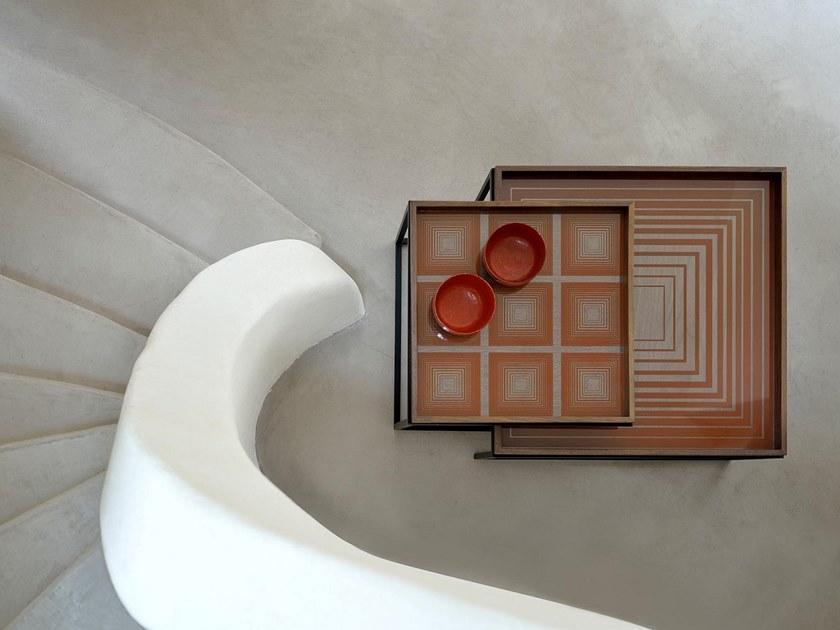 Ethnicraft Квадратный поднос из дерева и стекла Linear flow 20918 - Вид №2