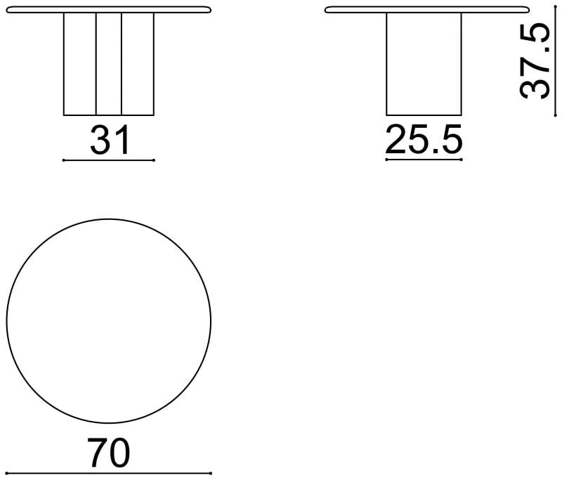 Низкий овальный журнальный столик из МДФ Arper Ghia ARCH-00037608 - Вид №10