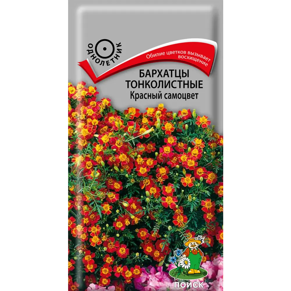 Семена цветов Поиск бархатцы тонколистные Красный самоцвет 86217923 STLM-2091843 