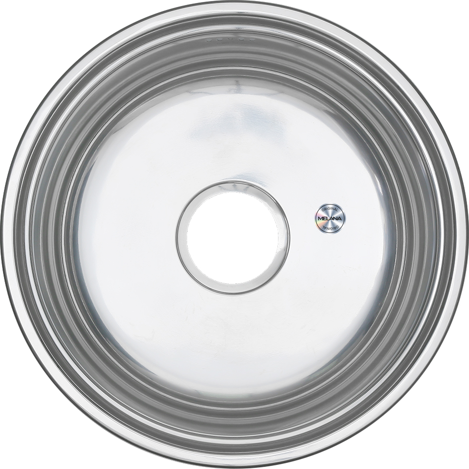 Мойка 430 MELANA 0,6/170 врезная круглая с сифоном (027 t *15) 027 t (*15) - Вид №2