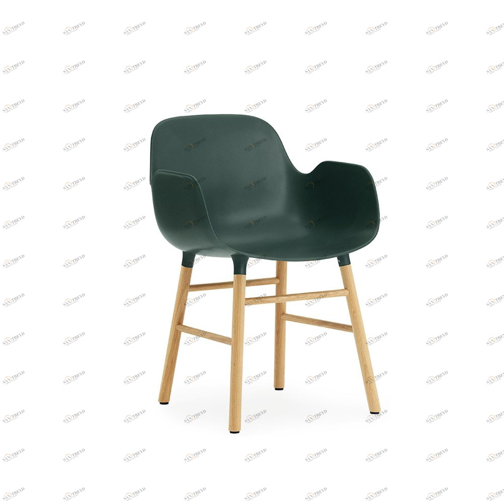 Кресло Form с ножками из дуба 78х56.1х52 см, зеленое Normann Copenhagen 602766