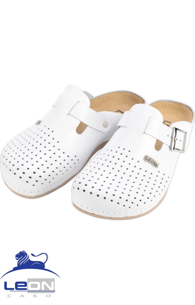 61960 Сабо "Leon" мужские белые LEON  Медицинская обувь  размер 41 