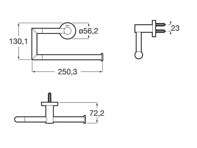 Держатель для полотенец с металлическим кольцом Roca Hotels ARCH-00083858 - Вид №2