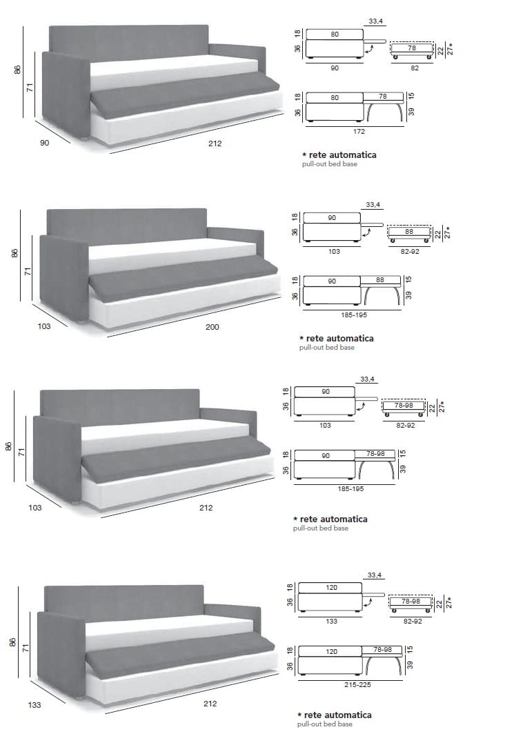 Диван-кровать из ткани Twils ARCH-00014263 - Вид №1