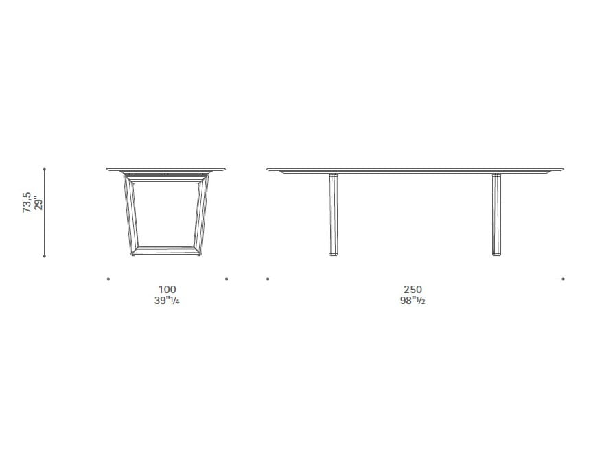 Прямоугольный стол из массива дерева Poltrona Frau ARCH-00104277 - Вид №9