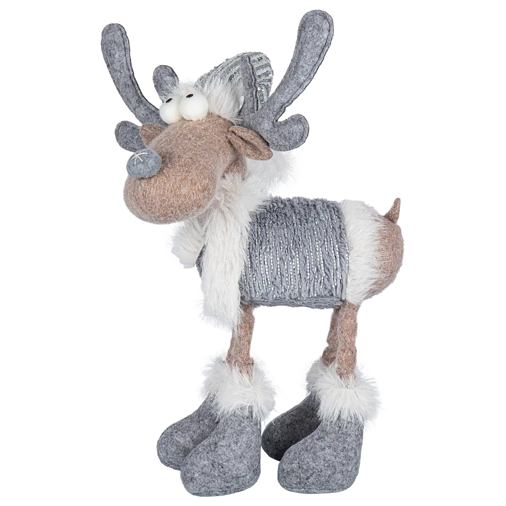 89368895 Декоративная фигура Олень на 4 ногах 40 см серебристая STLM-1548869 Santreyd  - Вид №3