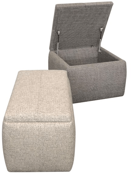 Duvivier Canapés Прямоугольный контейнер-пуф из ткани  Louixf92  - Вид №2