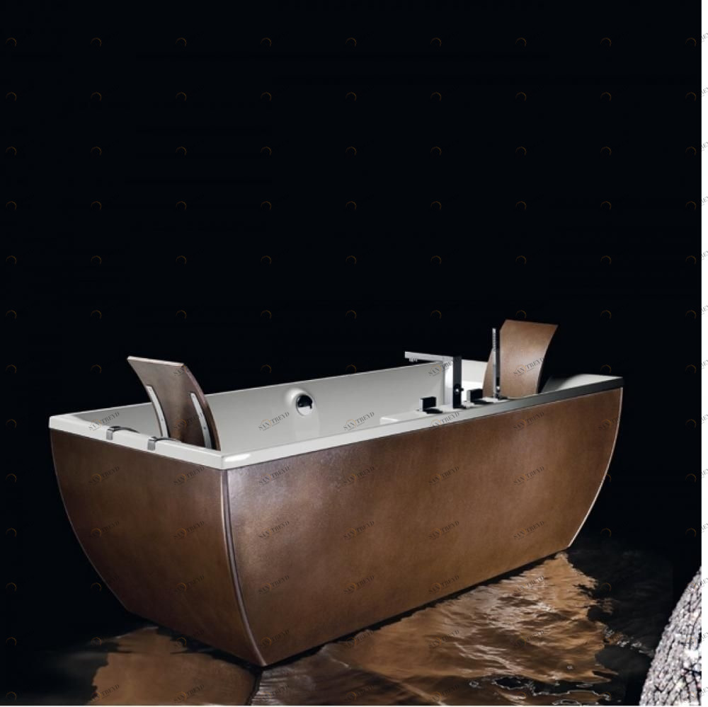 Ванна свободно стоящая с гидромассажем Kali Metal Bronze 180 см Karolitalia BLUBLEUKALIMETALBRONZEBLUTWO180