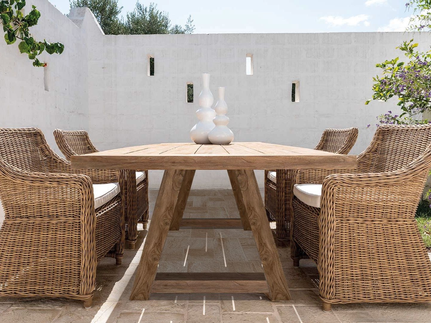 Деревянный прямоугольный садовый стол Braid Cloe ARCH-00029556 - Вид №1