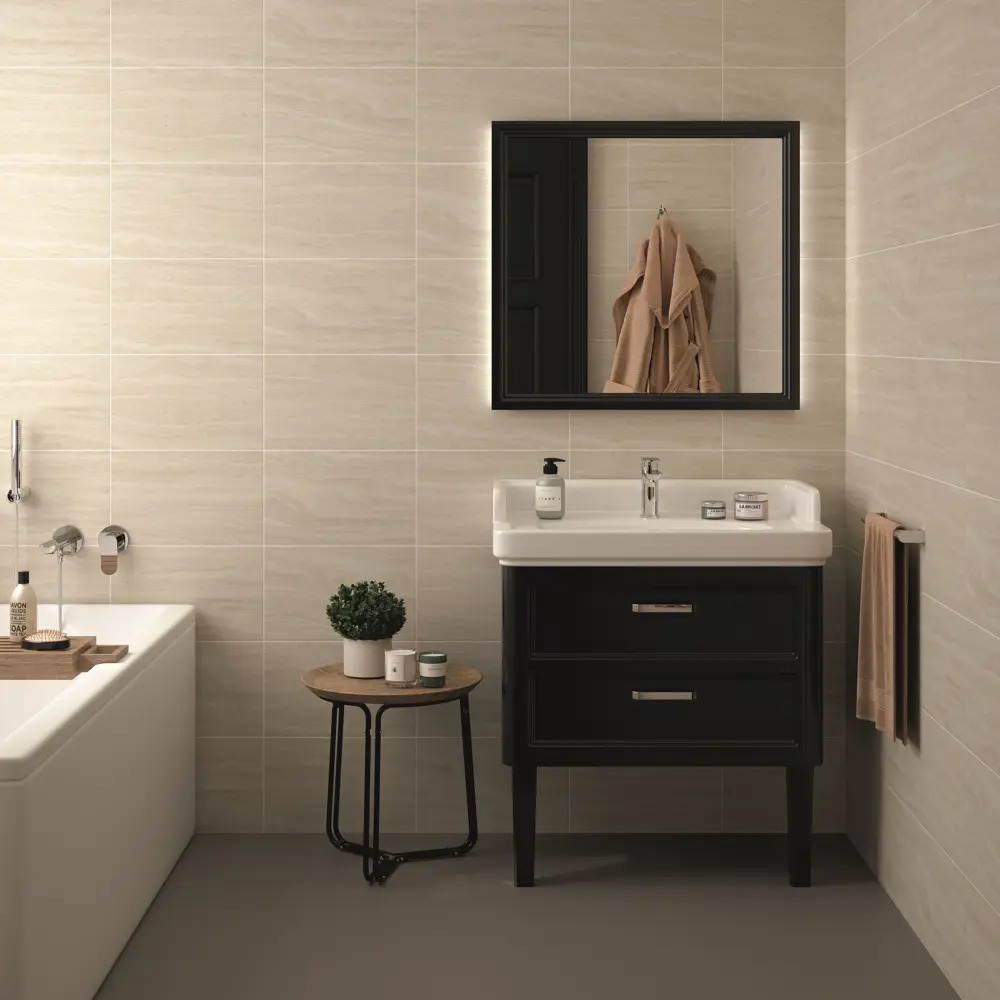 Плитка настенная Kerama Marazzi Эльба 25x40 см 1.1 м² цвет бежевый матовый 84406258 STLM-2009488 - Вид №2