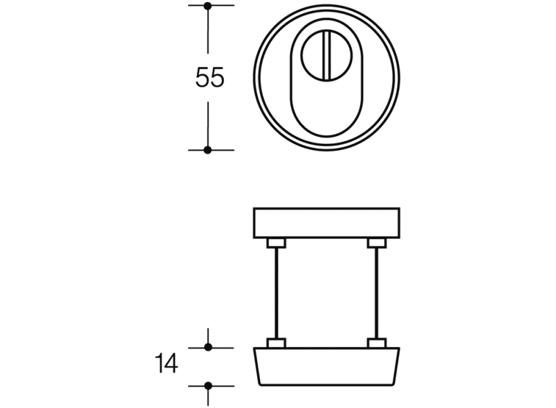 306.23XAESZ Защитная розетка с крышкой цилиндра HEWI System 111 | Edelstahl  - Вид №1