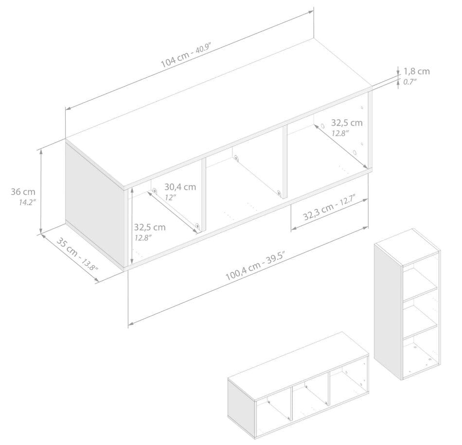 Модульная оборудованная стена установленная стеной в меламинированном Mobili Fiver Easy ARCH-00044646 - Вид №59