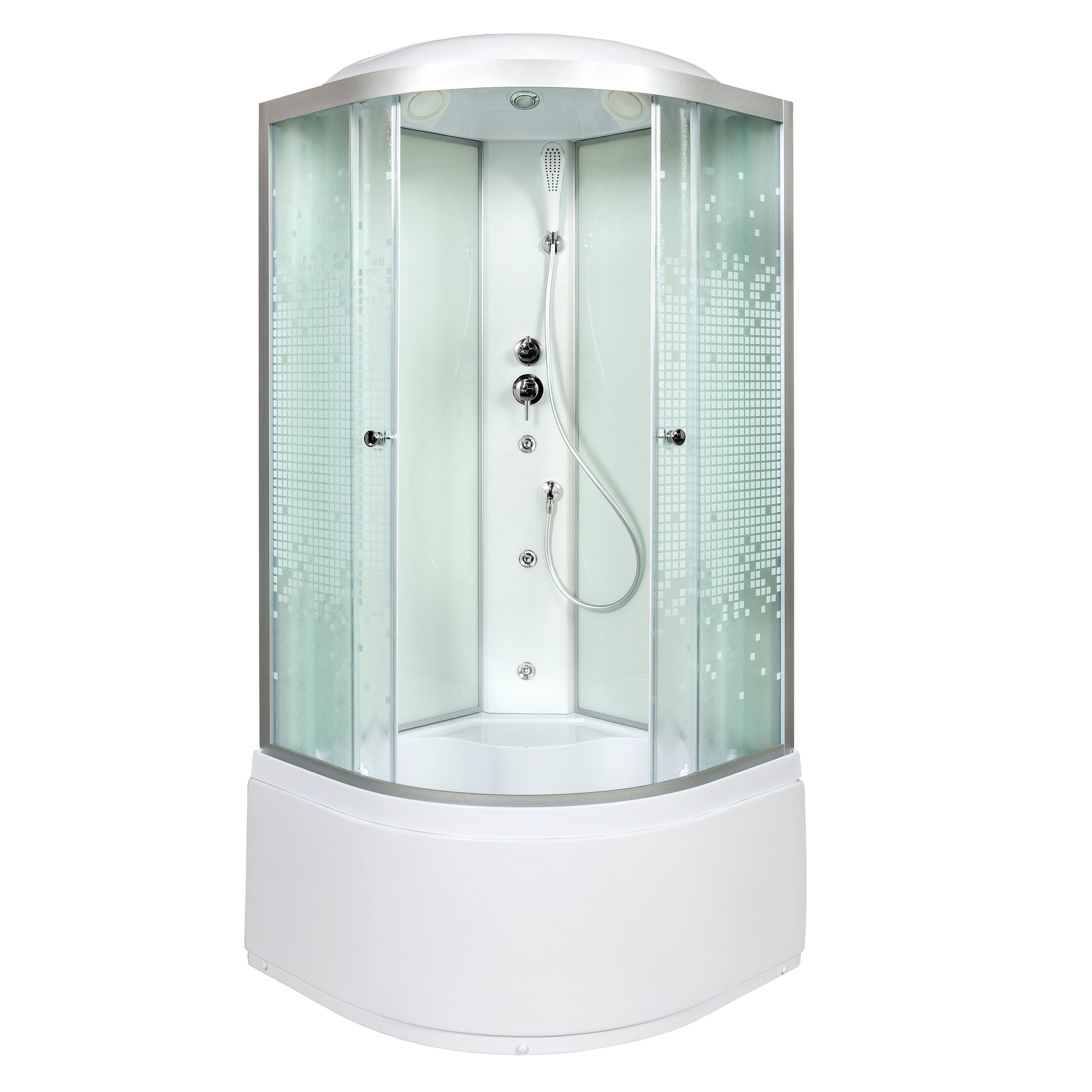 BМ1590 с гидромассажем BLACK Душевая кабина DETO Серия ВМ L 980 с гидромассажем - Вид №16