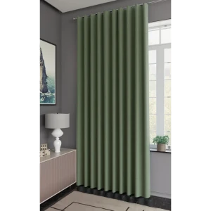 Штора Kreaforta Looks с лентой и скрытыми петлями 200x260 см зелёная 89409080