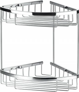 Полка угловая 2-ярусная, 205x205x410 мм ART&MAX AM-G-8961-Cr