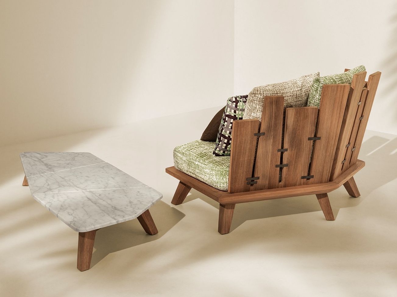 Садовое кресло из тикового дерева Ethimo Rafael ARCH-00099488 - Вид №4