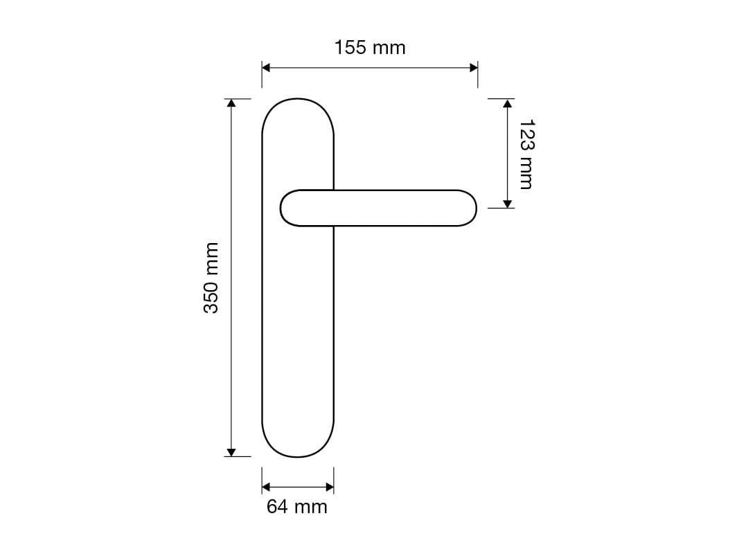 Латунная ручка на пластине LINEA CALI' Zaara ARCH-00106554 - Вид №1