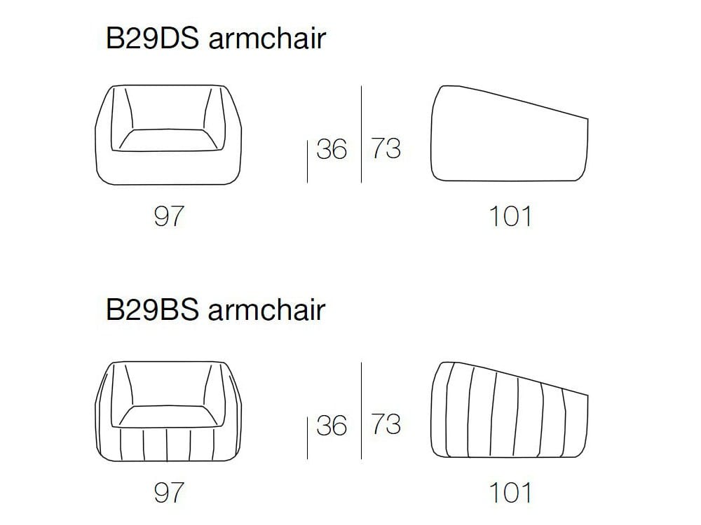 Войлочное кресло Paola Lenti BASK S ARCH-00099280 - Вид №1