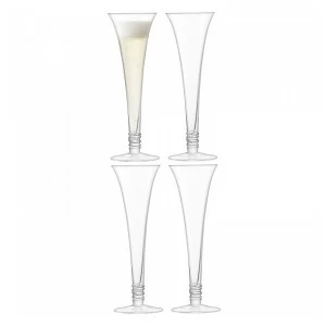 Набор из 4 бокалов-флейт 140 мл Prosecco LSA INTERNATIONAL ДИЗАЙНЕРСКИЕ 00-3863039 Прозрачный