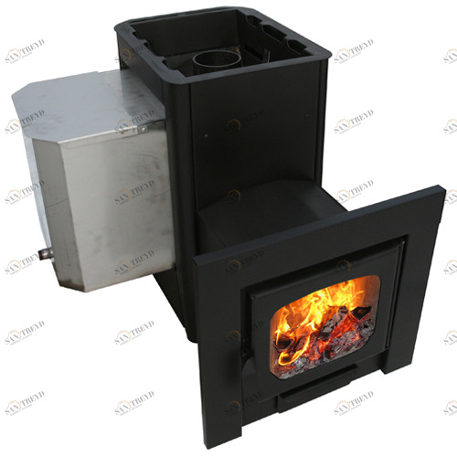 Печь для бани Варвара Мини с баком для воды вынос 280 Панорамная 6081