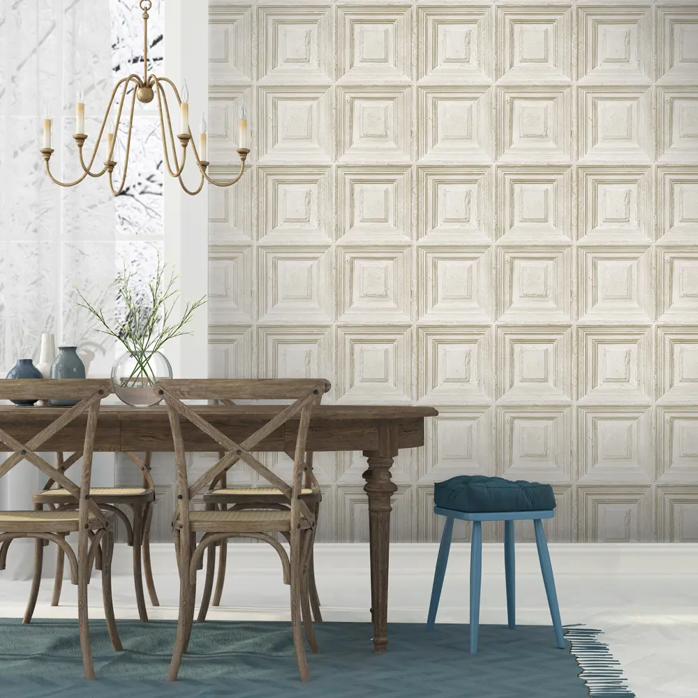 Обои Boiserie, бумажные, цвет бежевый, 0.53х10 м 82109744 STLM-2179326 EURO DECOR - Вид №2