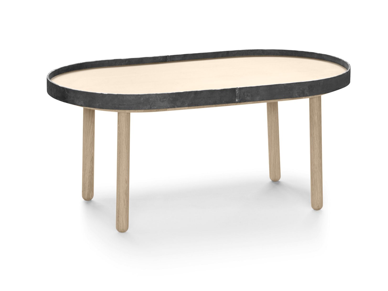 Деревянный овальный журнальный столик ALKI ARCH-00032380