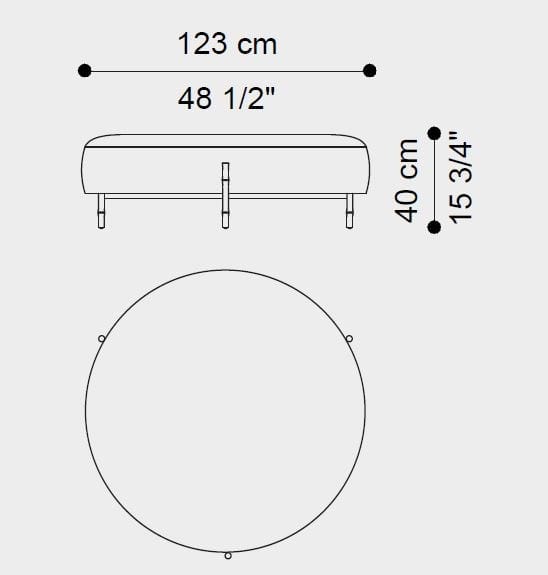 Круглый мягкий пуф из ткани и нубука ETRO Home Interiors Самарканд ARCH-00038338 - Вид №3