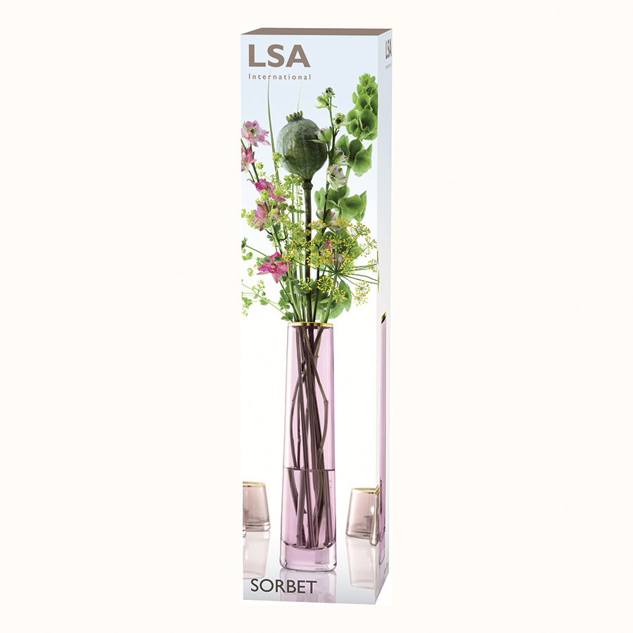 G1435-28-206 Ваза sorbet 28 см розовая LSA International  - Вид №4