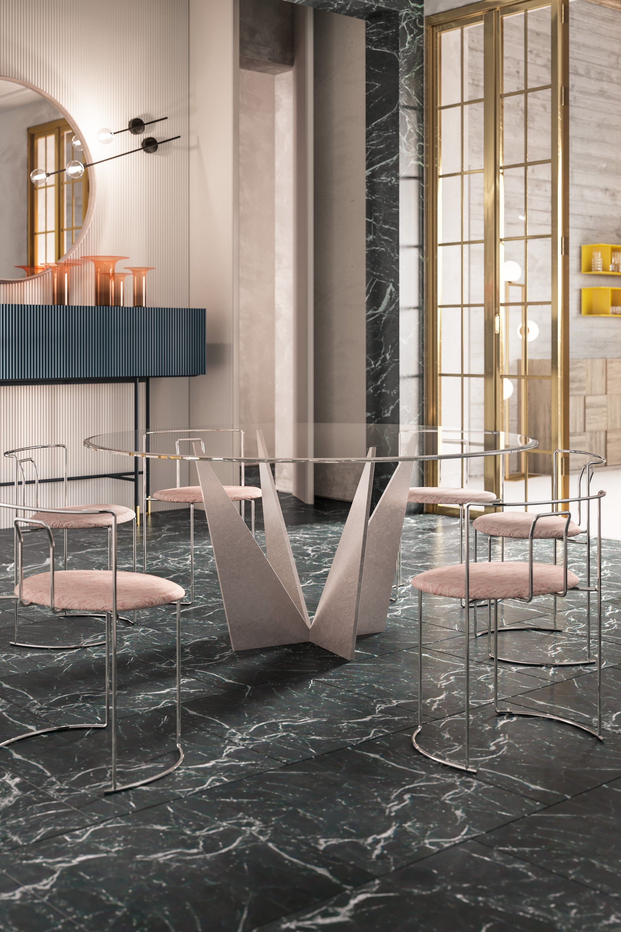 Круглый стеклянный стол Capo d’Opera ESTREMI ARCH-00125393 - Вид №1