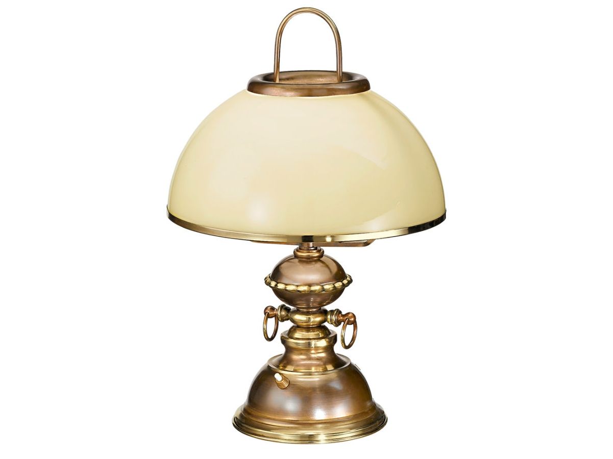 Стеклянная и латунная светодиодная настольная лампа Cremasco Illuminazione Венецианская традиция ARCH-00098009 - Вид №1