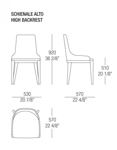 Кожаный стул MisuraEmme CLEÒ ARCH-00047810 - Вид №4