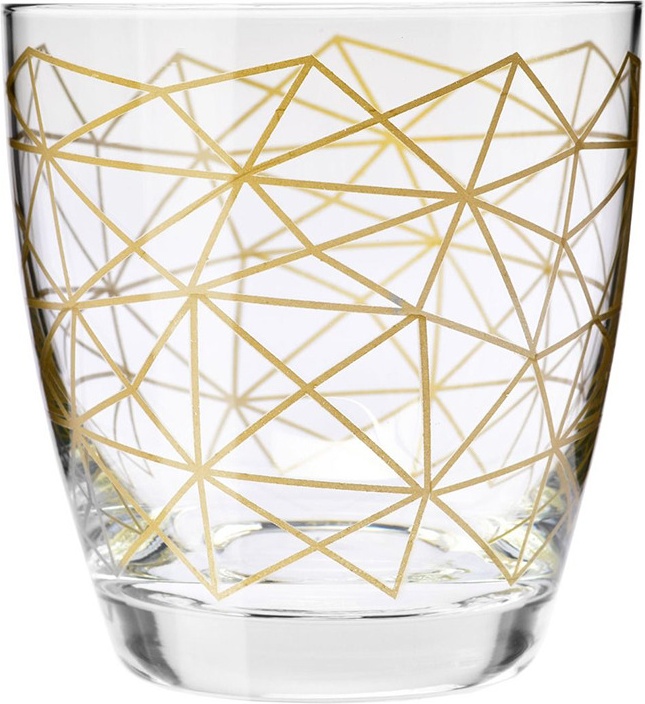 10653572 KROSNO Набор стаканов для воды Krosno "Золотая нить" 370мл, 2 шт Стекло 