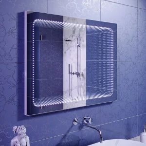 Зеркало настенное с подсветкой 80х100 см белое Infiniti ALAVANN INFINITI 303904 Белый;зеркальный