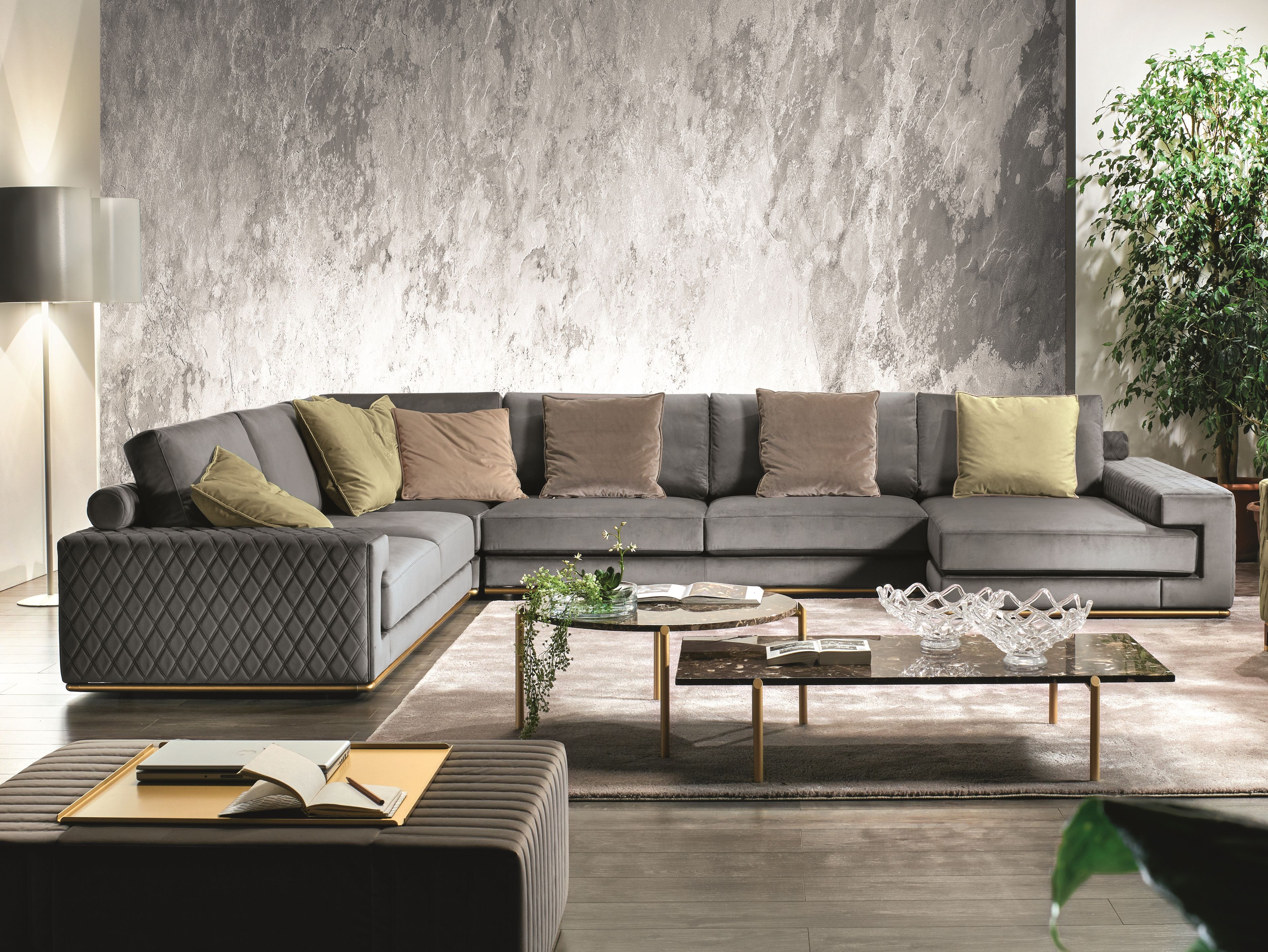 Бархатный угловой диван Former In Italia Visconti Plus ARCH-00138734