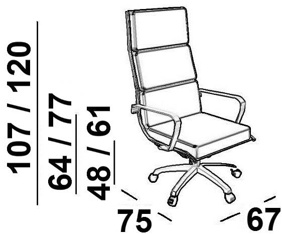 Luxy Стул для руководителя с регулируемой высотой и обивкой Light sun-id-1410540 - Вид №3