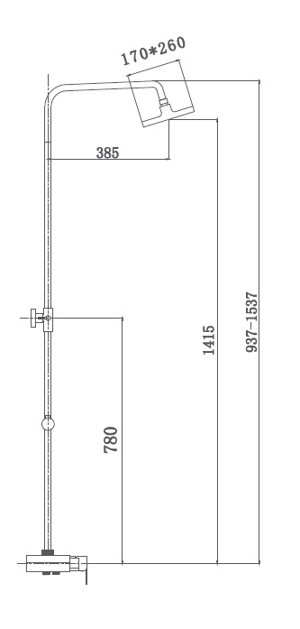 HB2420 Душевая система , черный Haiba  - Вид №2