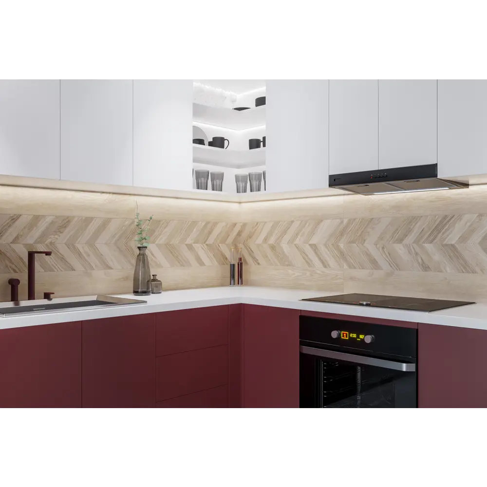 Керамогранит Golden Tile Wood Chevron left 15x90 см 1.08 м² цвет бежевый 82731859 STLM-2105279 WoodChevron - Вид №6