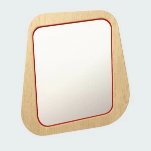 Зеркало настенное малое красное Woodi WOODI ДИЗАЙНЕРСКИЕ 00-3966358 Красный