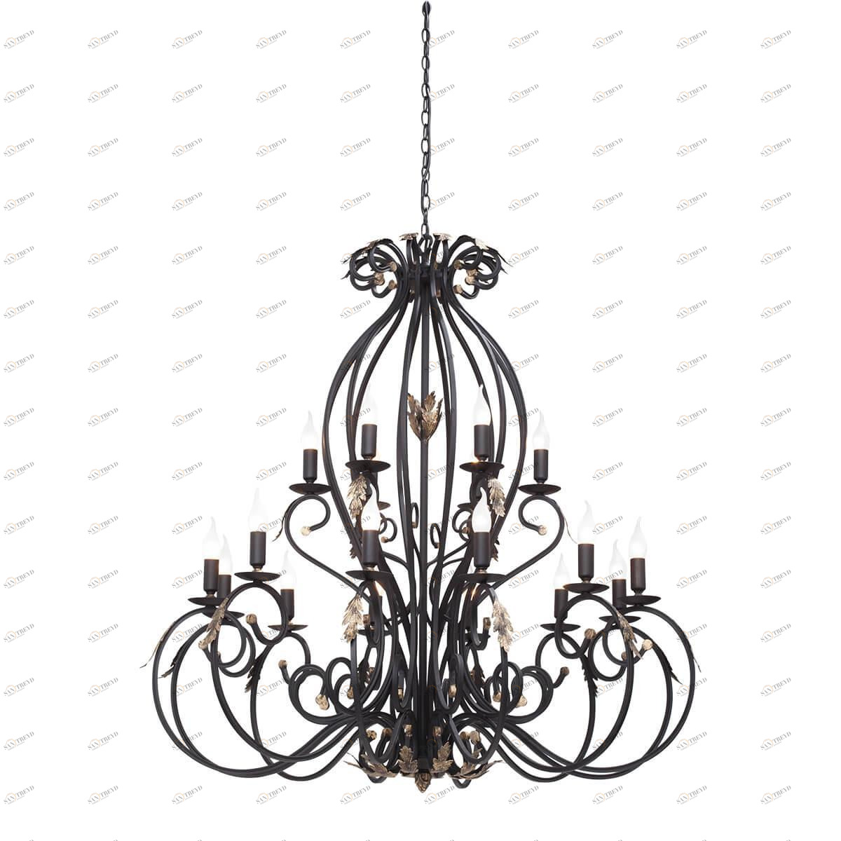 Подвесная люстра Vitaluce V1014/12+6 VITALUCE ДИЗАЙНЕРСКИЕ 328906 Черный 